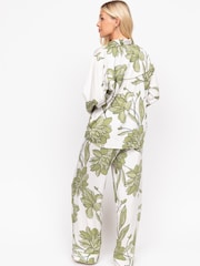 Fable and Eve Green Wide Leg Long Sleeve Pyjama Set - Image 3 of 4