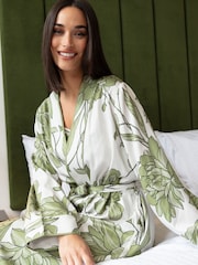 Fable and Eve Green Long Sleeve Dressing Gown - Image 1 of 4
