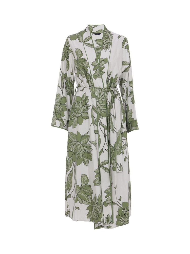 Fable and Eve Green Long Sleeve Dressing Gown - Image 4 of 4 Fable and Eve Green Long Sleeve Dressing Gown - Image 4 of 4