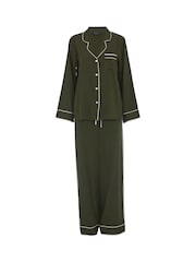 Fable and Eve Green Ground Wide Leg Long Sleeve Pyjama Set - Image 4 of 4