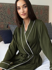 Fable and Eve Green Ground Long Sleeve Dressing Gown - Image 1 of 4