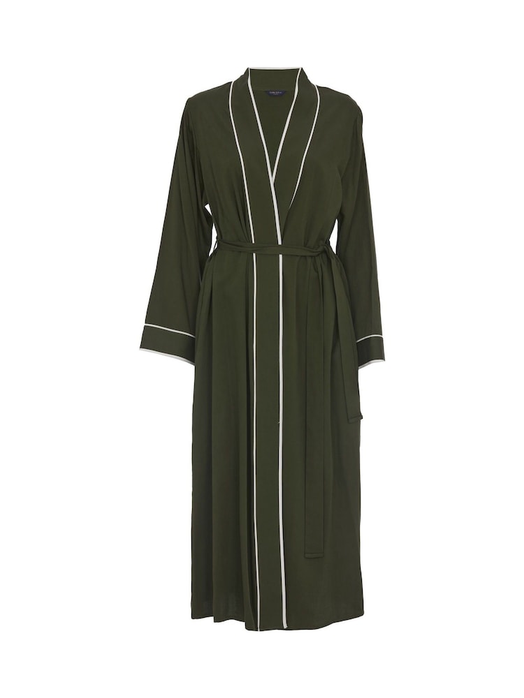 Fable and Eve Green Ground Long Sleeve Dressing Gown - Image 4 of 4