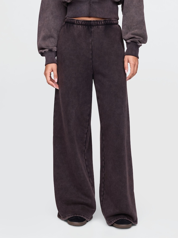 Negro lavado - Pantalones de chándal baggy de pernera ancha suaves vintage de Gap - Imagen 1 de 5
