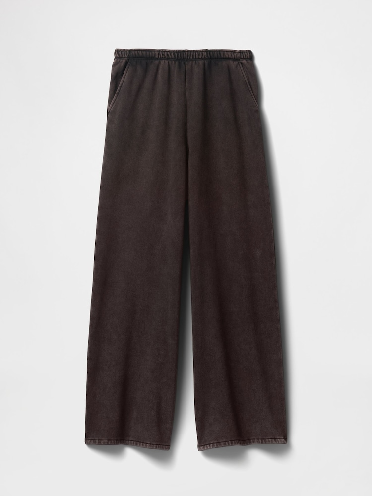 Negro lavado - Pantalones de chándal baggy de pernera ancha suaves vintage de Gap - Imagen 5 de 5