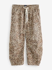 Gap Brown Leopard Print Easy High Waisted Horseshoe Jeans - Image 1 of 4