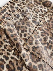 Gap Brown Leopard Print Easy High Waisted Horseshoe Jeans - Image 4 of 4