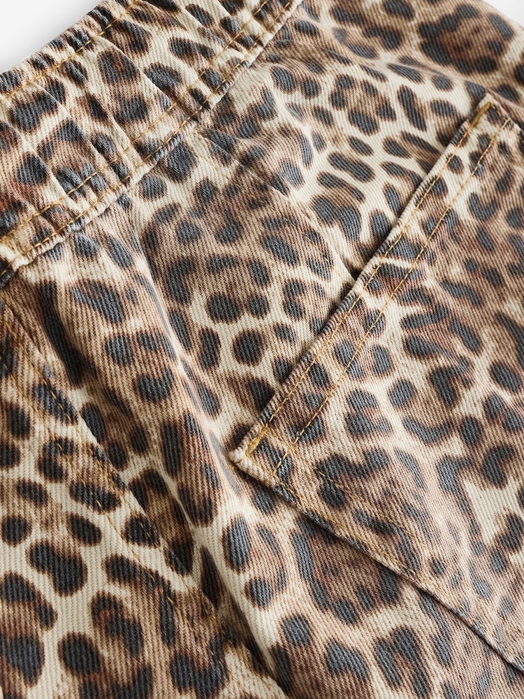 Gap Brown Leopard Print Easy High Waisted Horseshoe Jeans - Image 4 of 4
