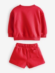 Gap Red Mickey Mouse Disney Vintage Soft Jumper and Shorts Set (6mths-5yrs) - Image 2 of 5