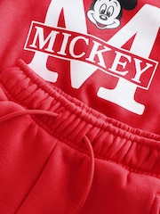 Gap Red Mickey Mouse Disney Vintage Soft Jumper and Shorts Set (6mths-5yrs) - Image 5 of 5
