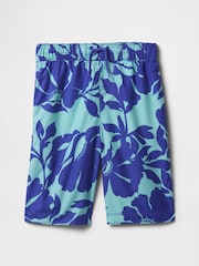 Gap Blue 8" Recycled Swim Trunks (4-13yrs) - Image 1 of 3