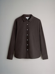 The Set Chocolate Brown/White 3 Pack Shirts - Image 10 of 12