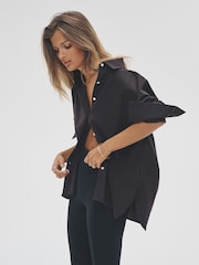 The Set Chocolate Brown/White 3 Pack Shirts - Image 6 of 12