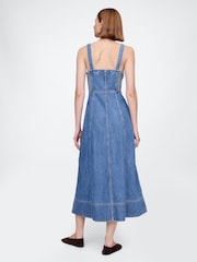 Gap Blue UltraSoft Denim Maxi Dress - Image 2 of 5