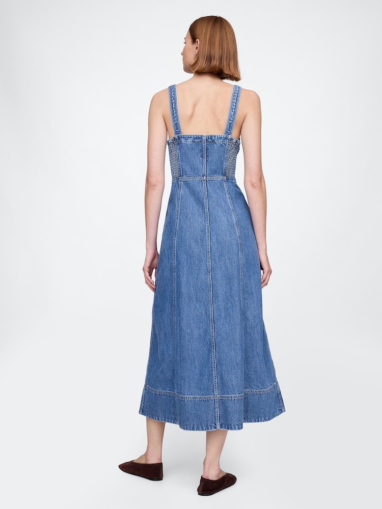 Gap Blue UltraSoft Denim Maxi Dress - Image 2 of 5