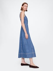 Gap Blue UltraSoft Denim Maxi Dress - Image 3 of 5