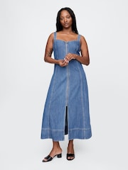 Gap Blue UltraSoft Denim Maxi Dress - Image 5 of 5