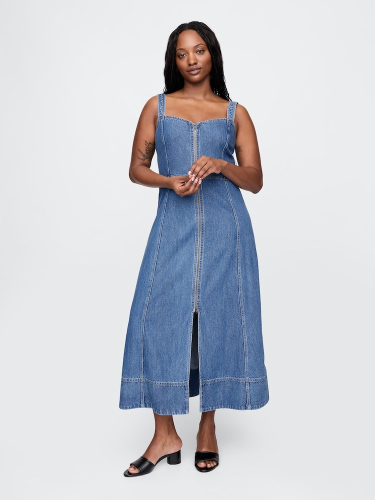 Gap Blue UltraSoft Denim Maxi Dress - Image 5 of 5