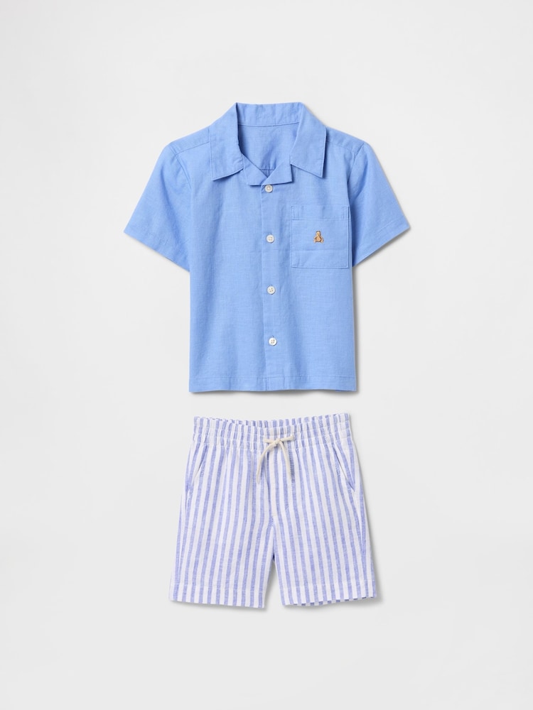 Gap Blue Linen-Cotton Cabana Set (6mths-5yrs) - Image 2 of 3