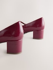 Burgundy Red Forever Comfort® Round Toe Mary Jane Block Heels - Image 11 of 11