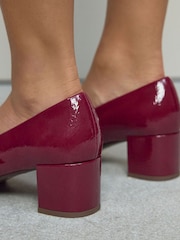 Burgundy Red Forever Comfort® Round Toe Mary Jane Block Heels - Image 7 of 11