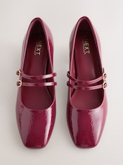 Burgundy Red Forever Comfort® Round Toe Mary Jane Block Heels - Image 8 of 11