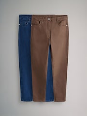 Blue/Mid Brown - The Set 2 komplet denim tesno oprijete kavbojke - Slika 1 iz 5