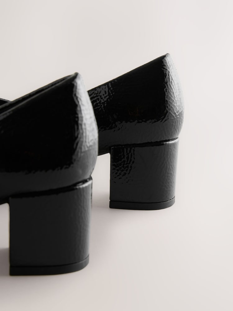 Black Forever Comfort® Round Toe Mary Jane Block Heels - Image 11 of 11
