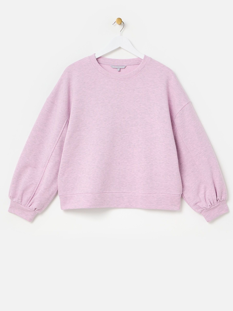Oliver Bonas Purple Marl Sweatshirt - Image 4 of 8
