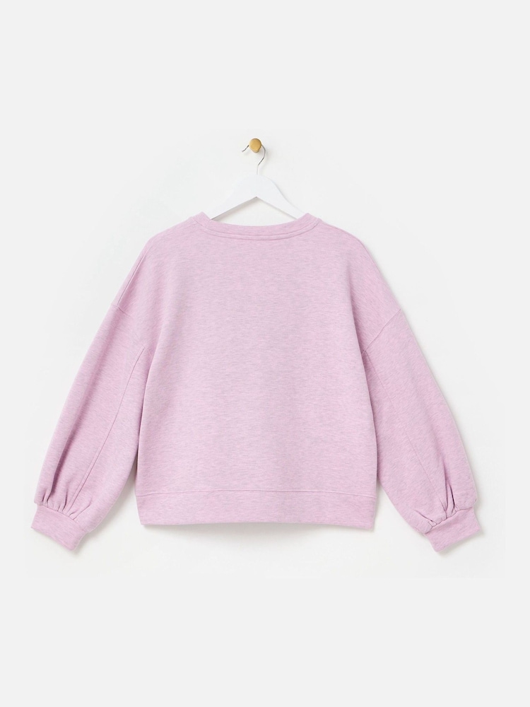 Oliver Bonas Purple Marl Sweatshirt - Image 5 of 8