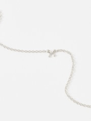 Oliver Bonas Silver Tone Paloma Sterling Mini Bow Bracelet - Image 2 of 3