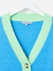 Oliver Bonas Blue Trim Knitted Cardigan - Image 7 of 8