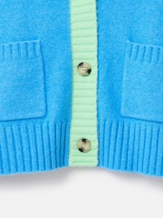 Oliver Bonas Blue Trim Knitted Cardigan - Image 8 of 8