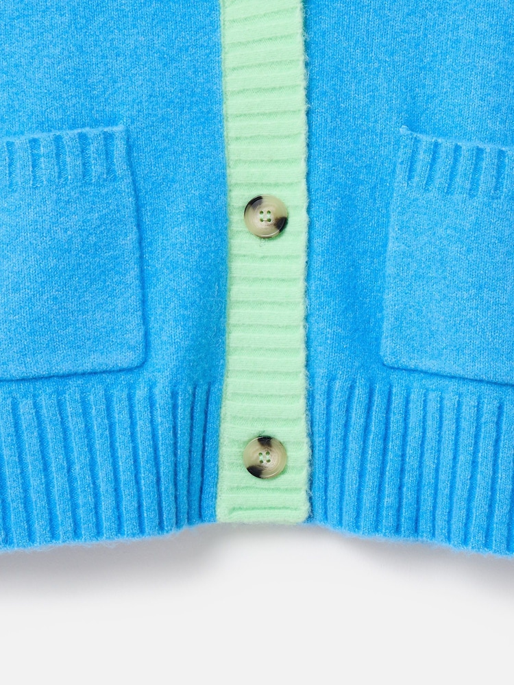 Oliver Bonas Blue Trim Knitted Cardigan - Image 8 of 8