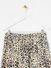 Oliver Bonas Animal Print Tie Waist 100% Cotton Midi Skirt - Imagen 7 de 9
