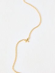 Oliver Bonas Gold Tone Paloma Mini Bow Necklace - Image 2 of 4