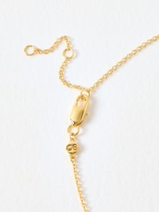 Oliver Bonas Gold Tone Paloma Mini Bow Necklace - Image 3 of 4