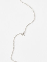 Oliver Bonas Silver Tone Paloma Sterling Mini Bow Necklace - Image 2 of 4