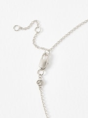 Oliver Bonas Silver Tone Paloma Sterling Mini Bow Necklace - Image 3 of 4
