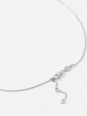Oliver Bonas Silver Tone Emilia Engraved Disc Pendant Necklace - Image 3 of 4