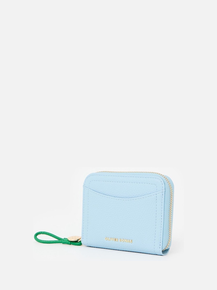 Oliver Bonas Blue Lola Light Zip Around Purse - Image 2 of 5