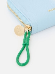 Oliver Bonas Blue Lola Light Zip Around Purse - Image 4 of 5