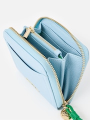 Oliver Bonas Blue Lola Light Zip Around Purse - Image 5 of 5