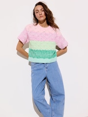 Oliver Bonas Pink Ombre Knitted Shell Top - Image 1 of 8