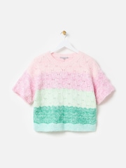 Oliver Bonas Pink Ombre Knitted Shell Top - Image 4 of 8