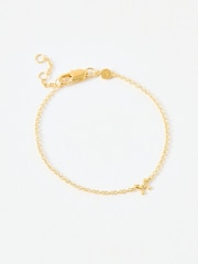 Oliver Bonas Gold Tone Paloma Mini Bow Bracelet - Image 1 of 3