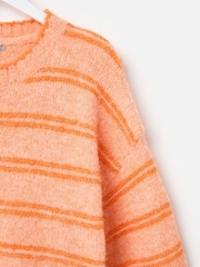Oliver Bonas Orange Striped Knitted Jumper - Image 7 of 8