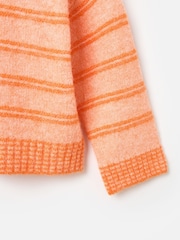 Oliver Bonas Orange Striped Knitted Jumper - Image 8 of 8