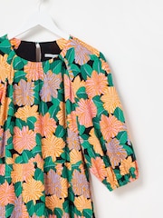 Oliver Bonas Green Floral Midi Dress - Image 8 of 9