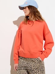 Oliver Bonas Crochet Drop Shoulder 100% Cotton Sweatshirt - صورة 1 من 8