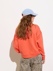 Oliver Bonas Crochet Drop Shoulder 100% Cotton Sweatshirt - صورة 2 من 8